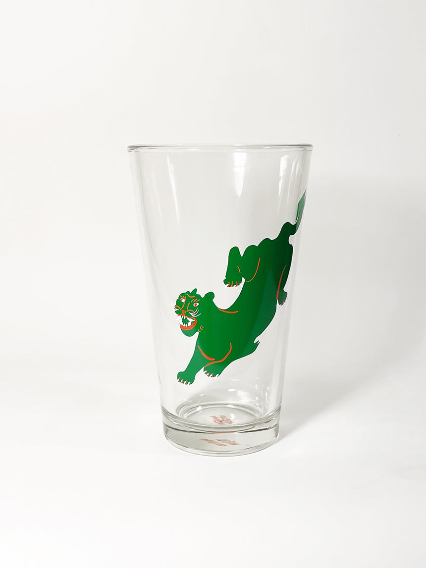 Big Cat Green Pint Glass