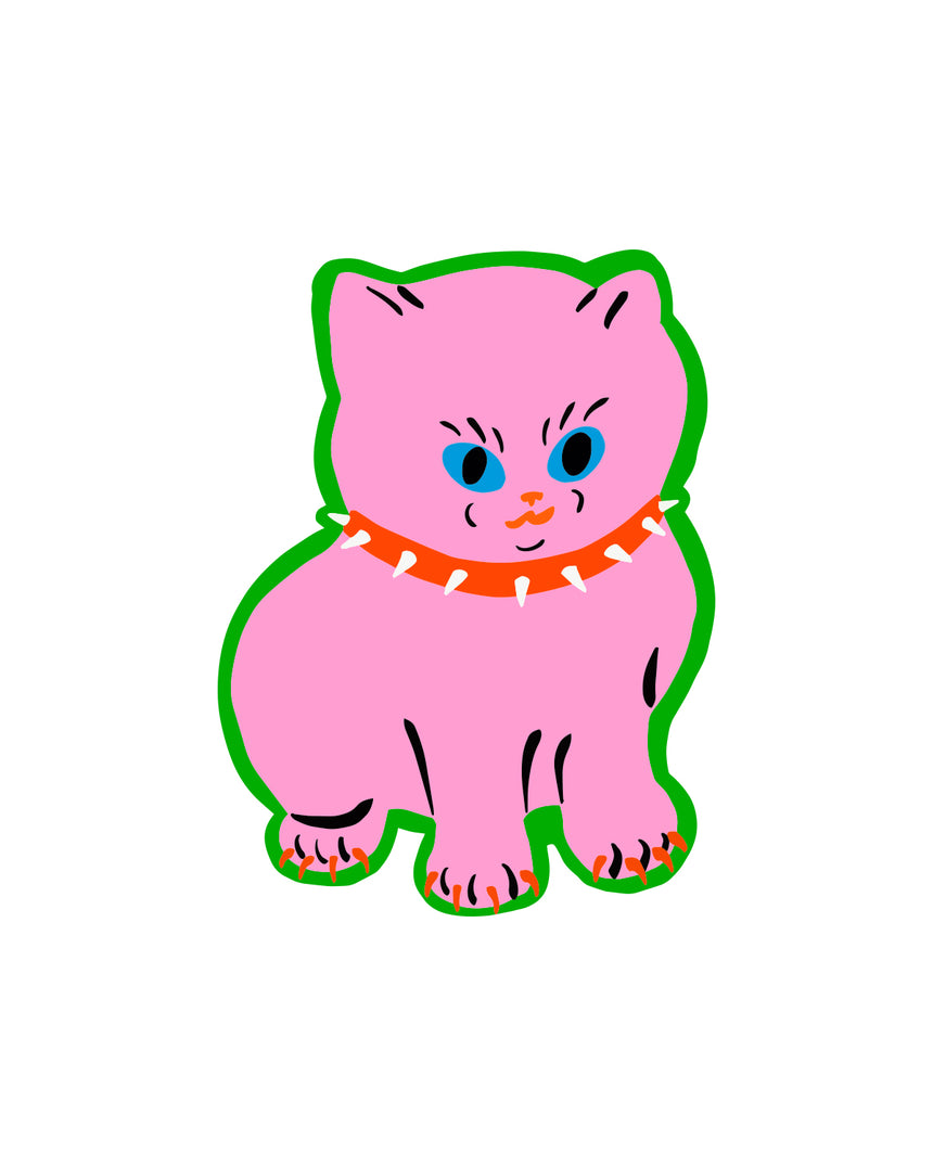Spiked Kitten Sticker