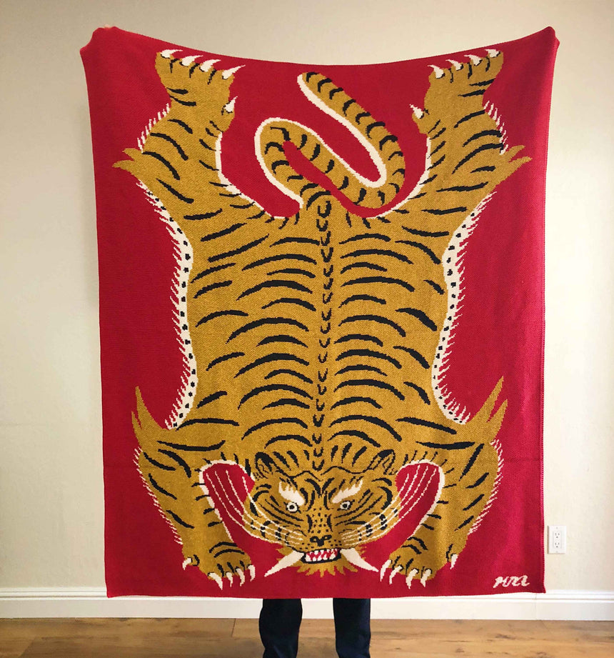 Red Tiger Blanket