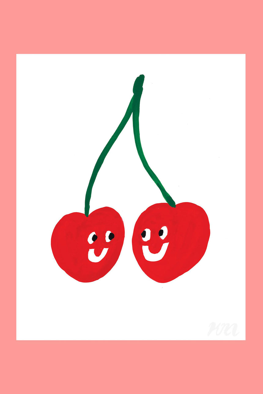 Cherries Happy Food Print