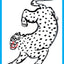 White Cheetah Large Big Cat Print
