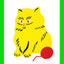 Yellow Kitten Pet Store Cat Print