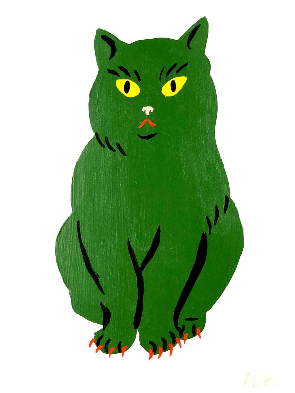 Green Cat Red Nails – Kristina Micotti