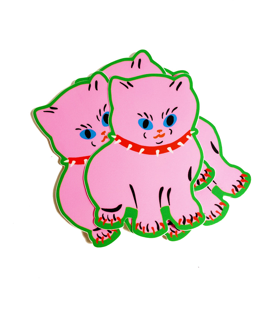 Spiked Kitten Sticker