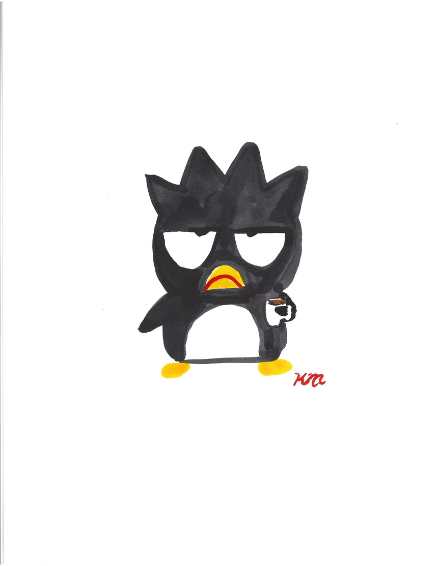 Badtz-maru with Coffee #1 Painting