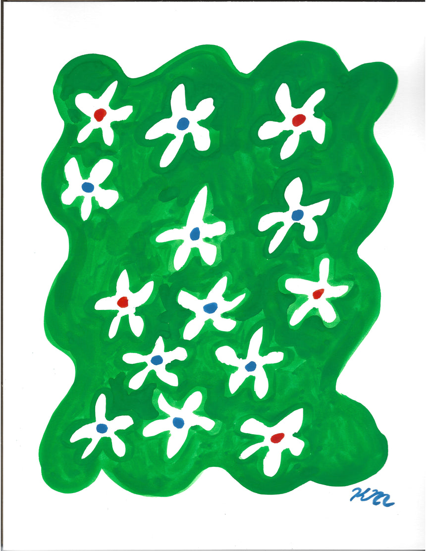 Wavy Flower Patch Painting