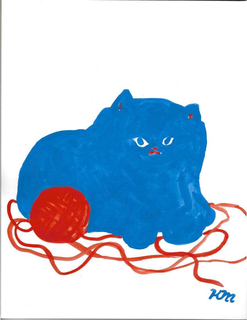 Blue Cat Painting