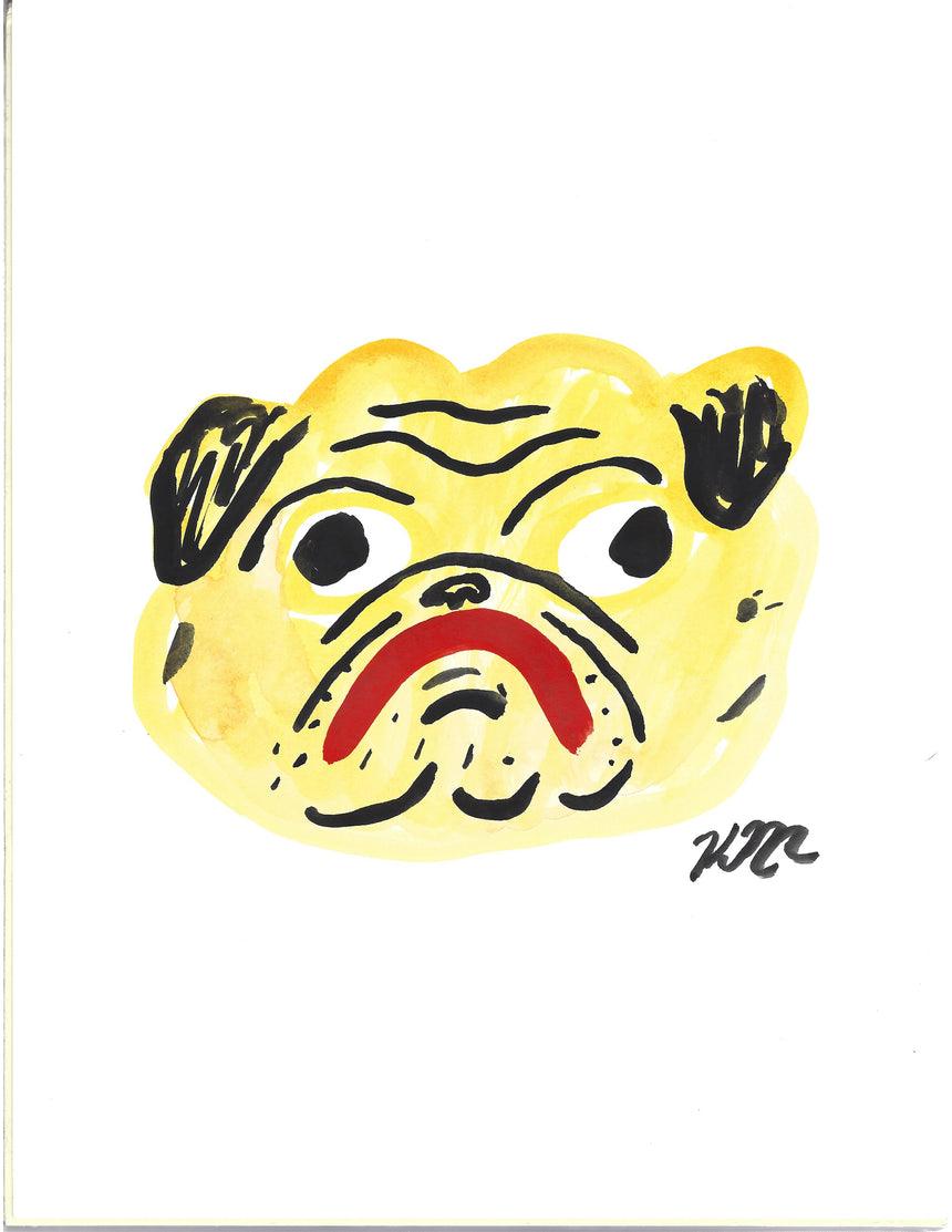 Pug Head Painting