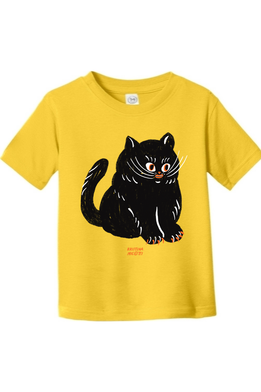 Black Kitten Kids Tee