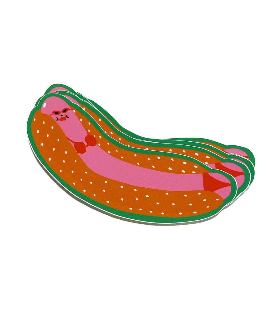 Bikini Hot Dog Sticker