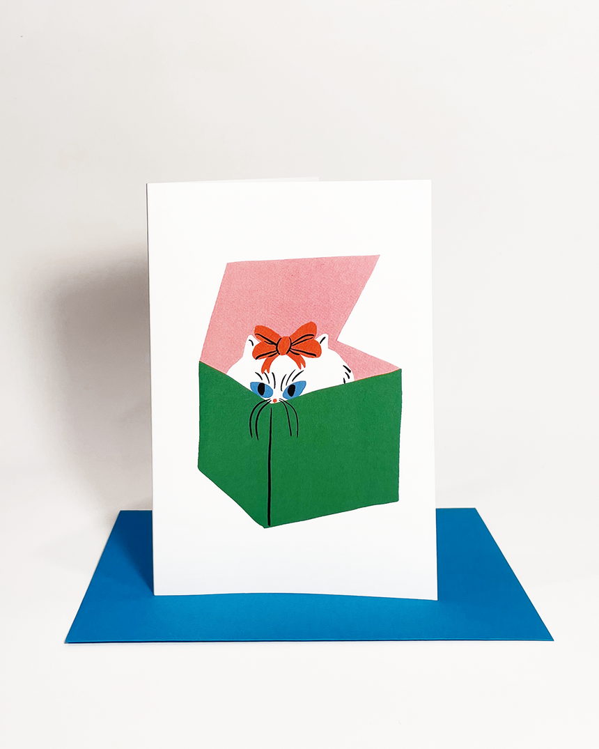 Gift Box Kitty Card