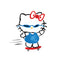 Hello Kitty Skateboard Print