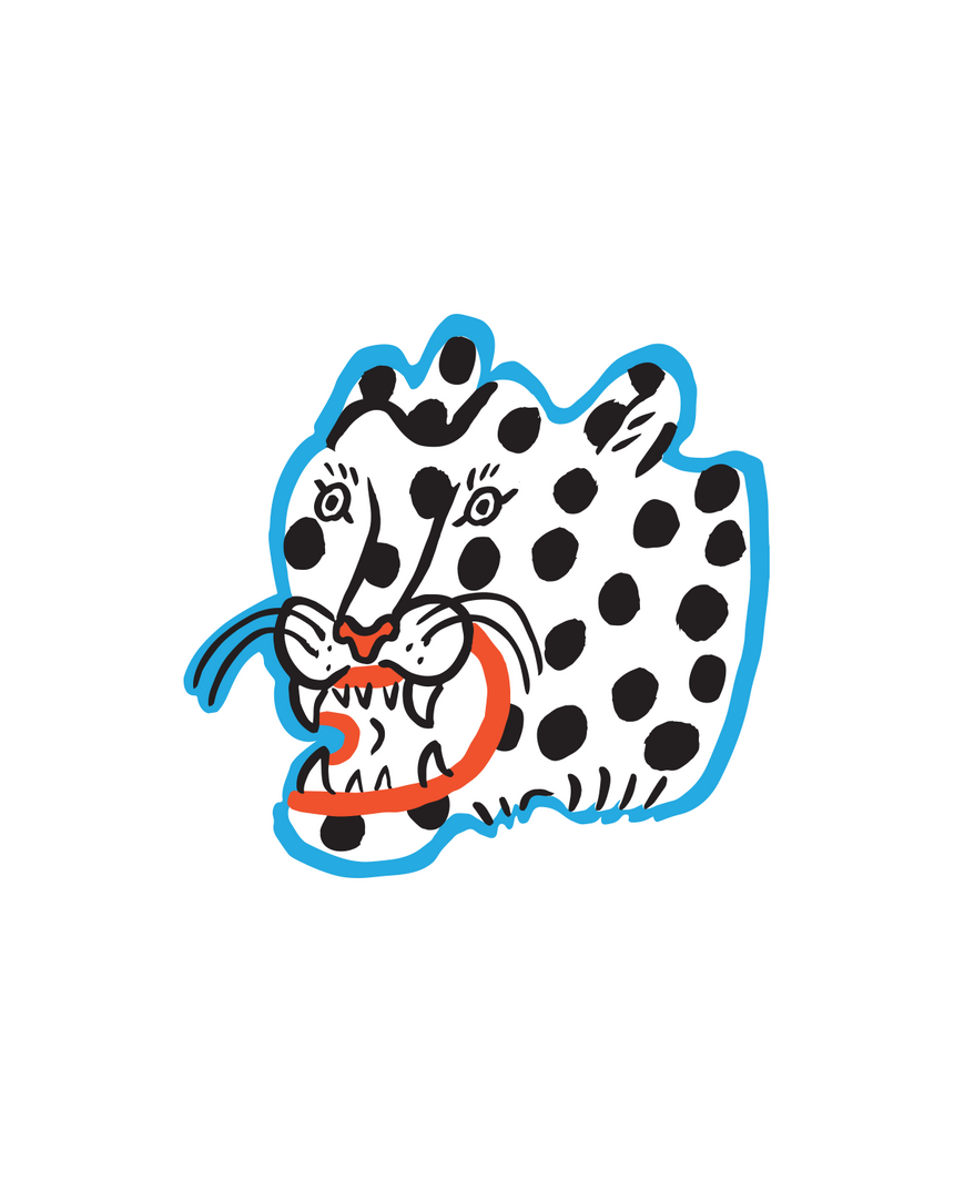 Cheetah Head Sticker