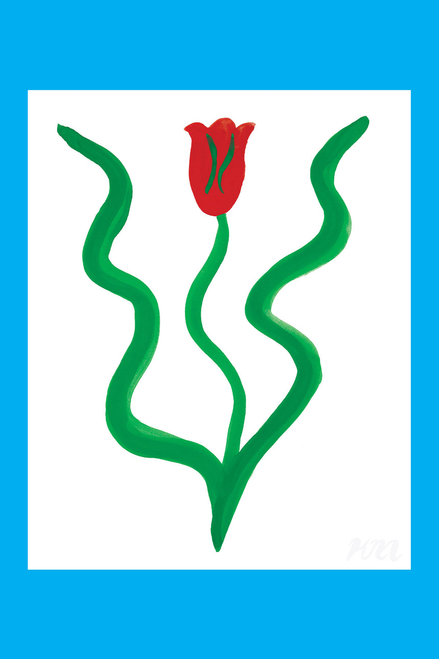 Red Tulip Print