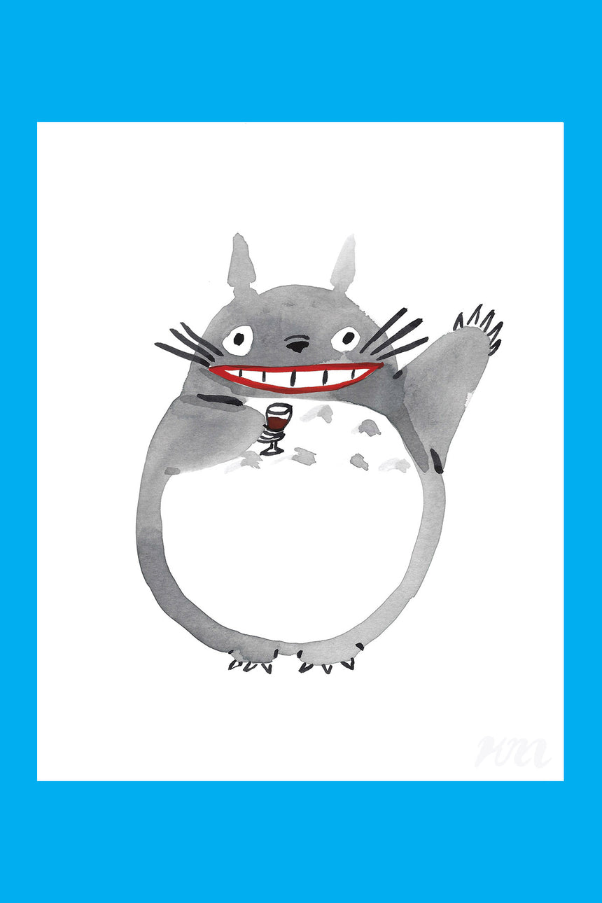 Wino Totoro Print