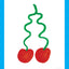 Wavy Cherries Print