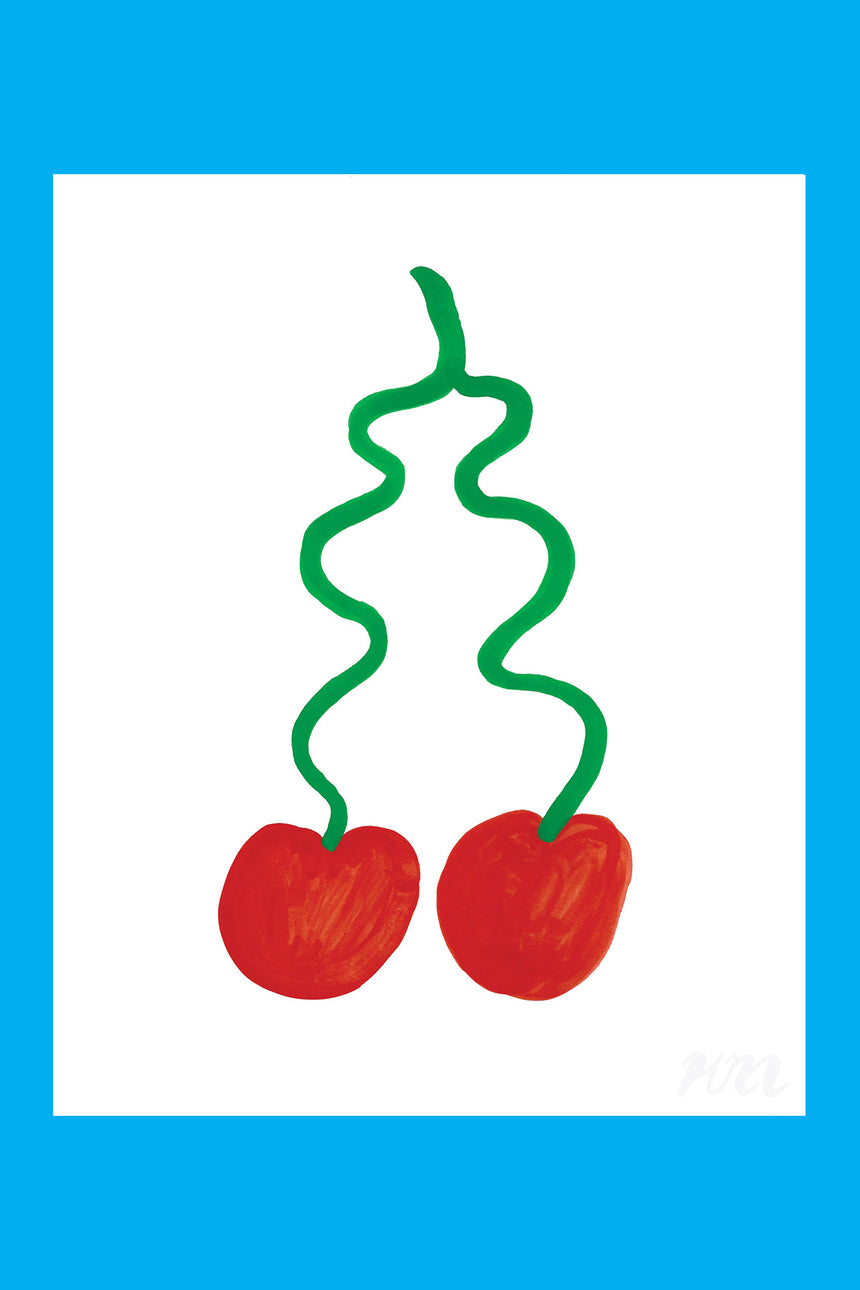 Wavy Cherries Print