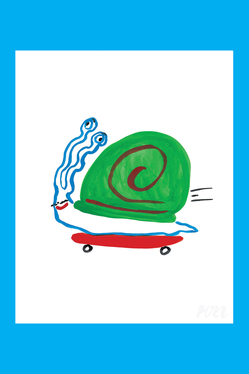 Skater Snail Print