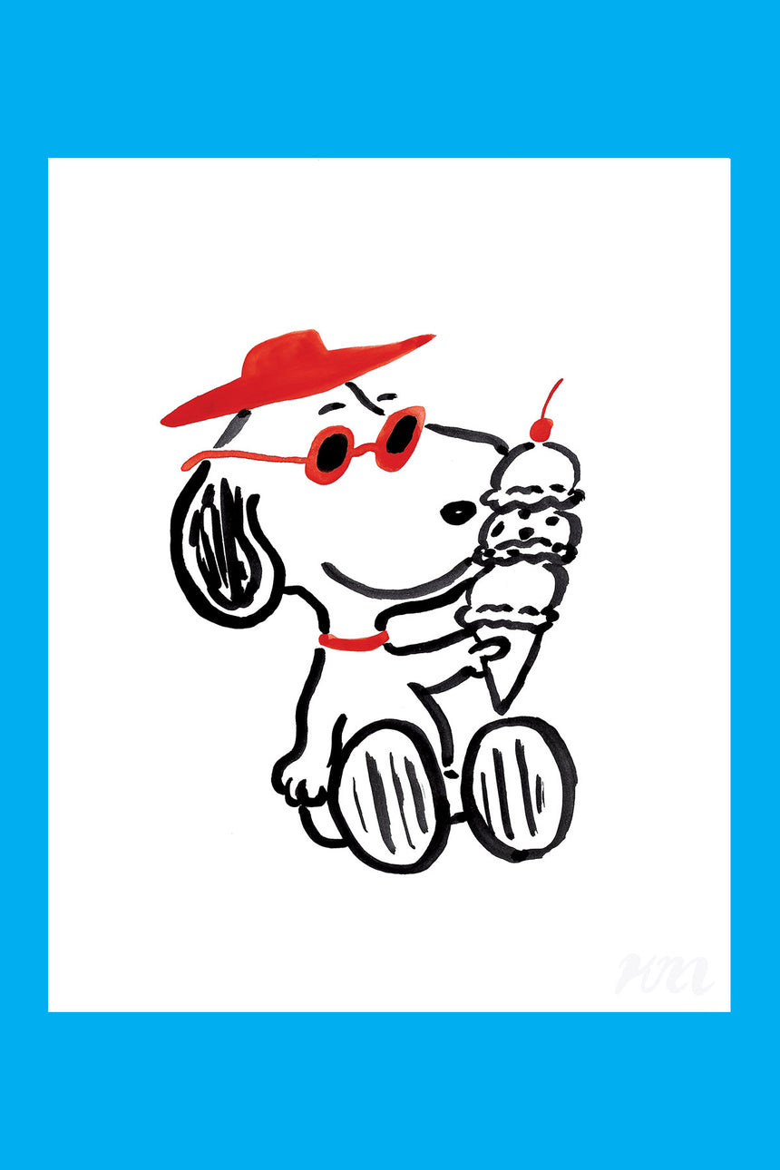 Ice Cream Snoopy Print