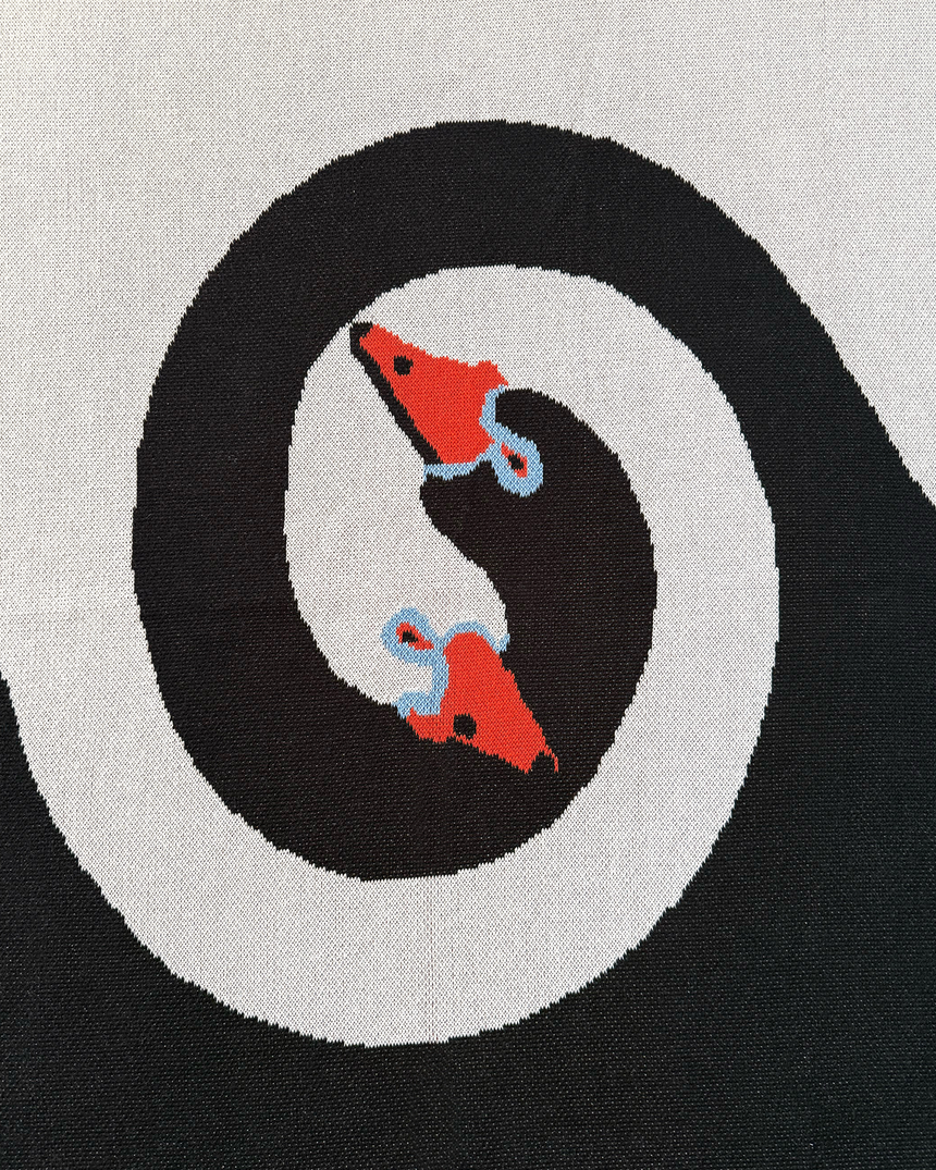 Swan Spiral Blanket