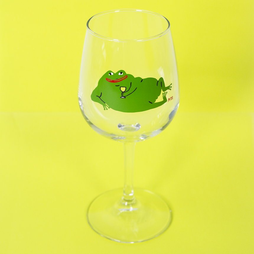 Frog Wine Glass