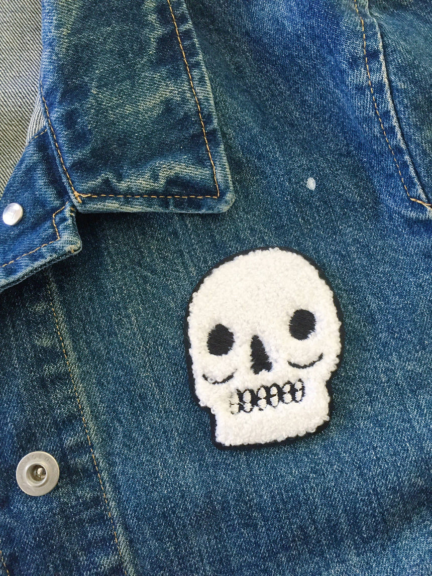 Chenille Skull Patch