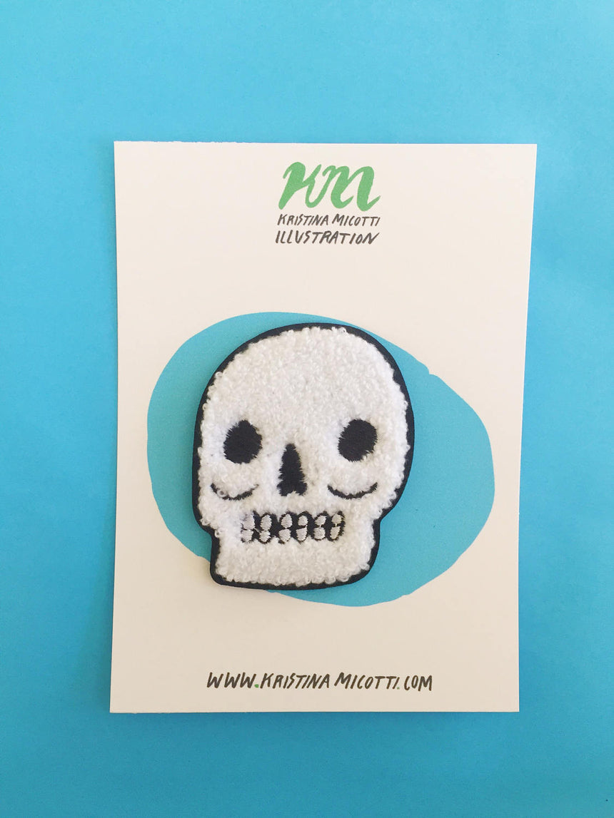 Chenille Skull Patch