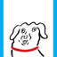 Red Collar Dog Head Print Sale