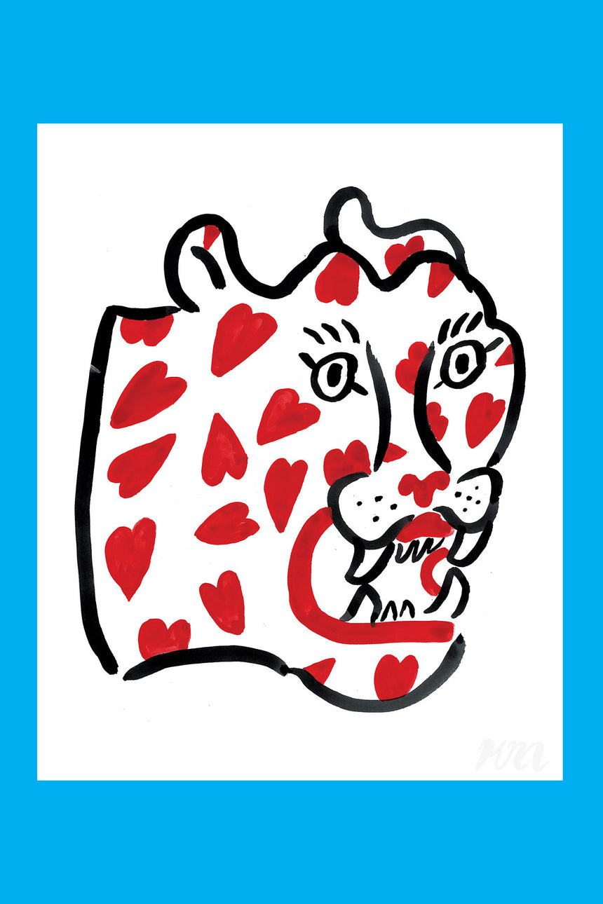 Heart Cheetah Print