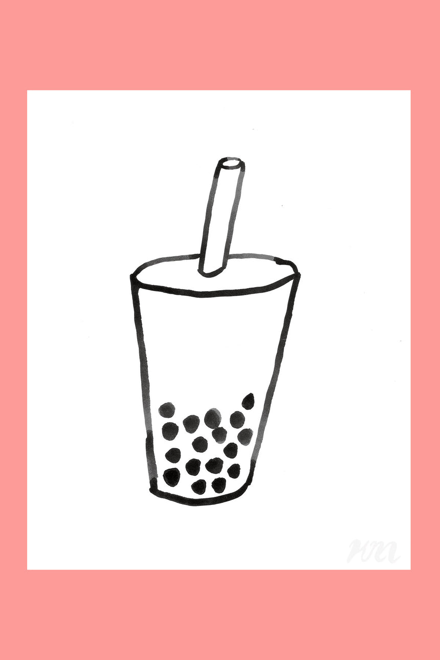 Boba Food Print Sale